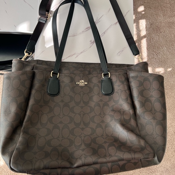 Authentic COACH Leather Tote/Diaper Bag - $100